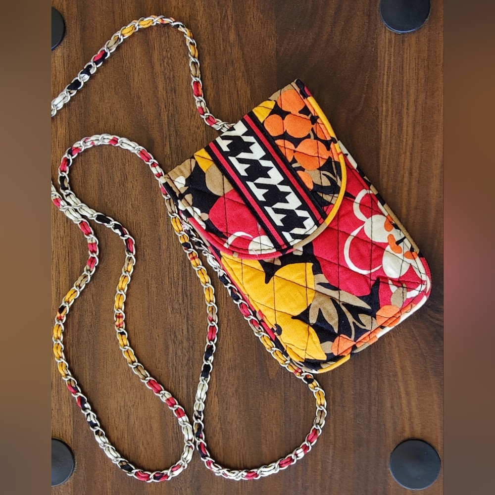Vera Bradley Carson Cell Phone Crossbody, Bittersweet Floral Print, Chain Sling